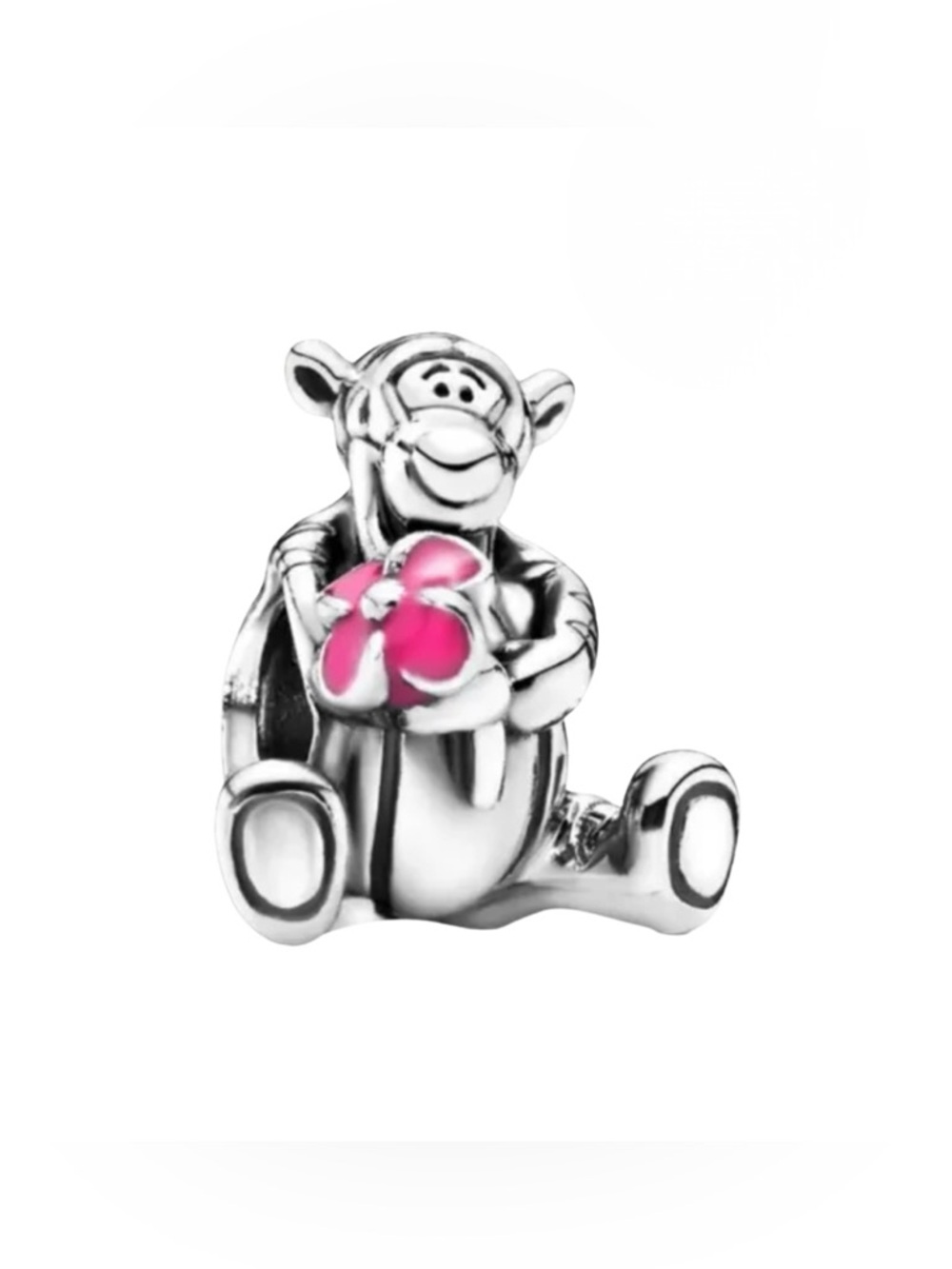 New Sterling Silver Tigger with Flower Charm
